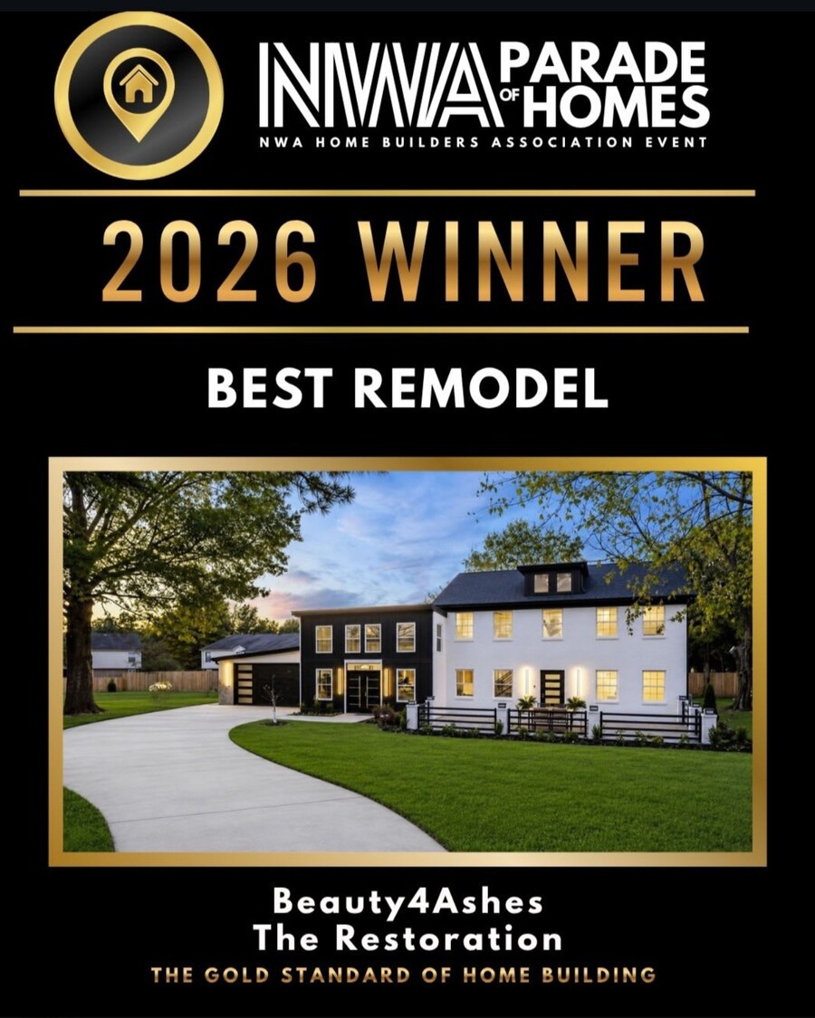 Beauty4Ashes The Restoration — 2026 NWA Parade of Homes Best Remodel Winner seal